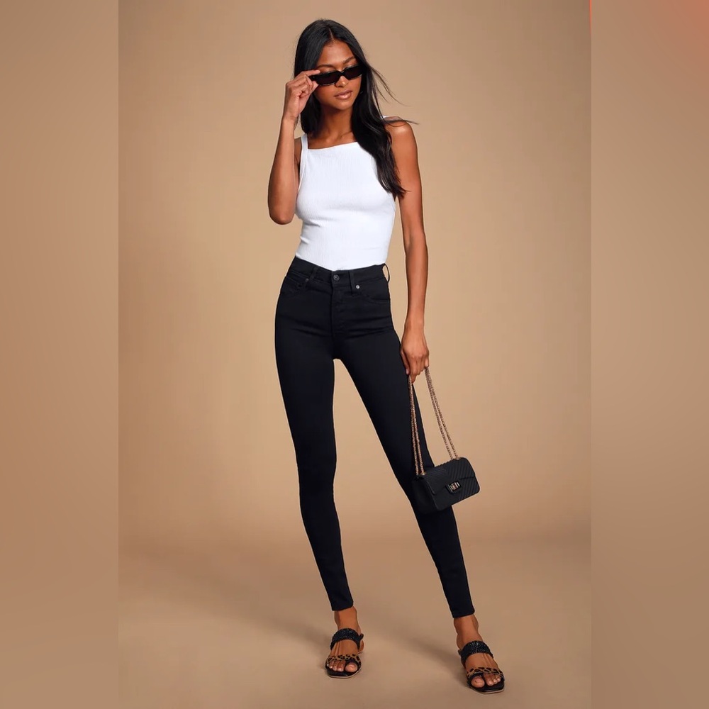 Levi’s 501 “Mile High” black skinny jeans